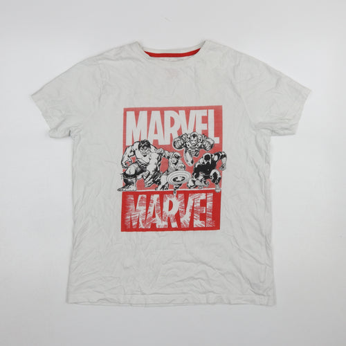 Primark Boys White Marvel Avengers Graphic Short Sleeve T-Shirt 14-15 Years