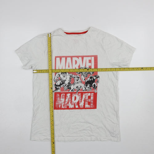 Primark Boys White Marvel Avengers Graphic Short Sleeve T-Shirt 14-15 Years