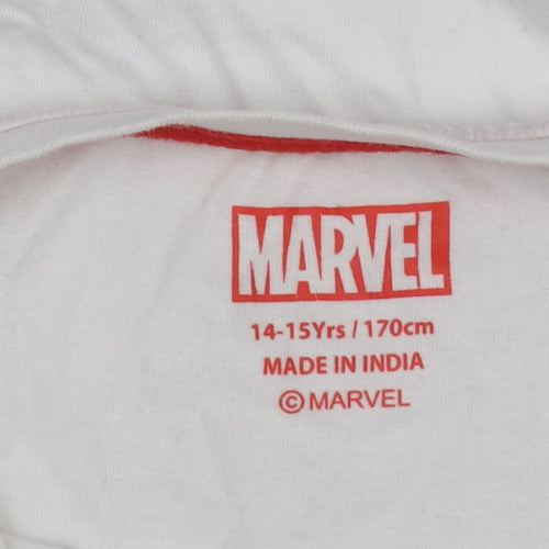 Primark Boys White Marvel Avengers Graphic Short Sleeve T-Shirt 14-15 Years