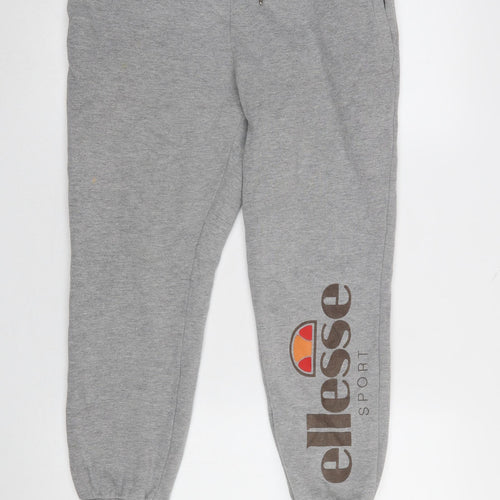 Ellesse Womens Grey Jogger Sweatpants Size 10 Casual Elastic Waist
