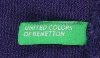Benetton Girls Purple Pullover Hoodie 13-14 Years Logo Cotton