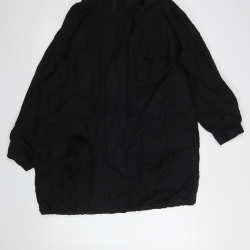 Marks and Spencer St Michael Women's Black Nylon Zip Jacket Size 10