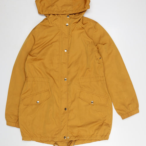 Forever 21 Women's Yellow Hooded Parka Jacket Size S