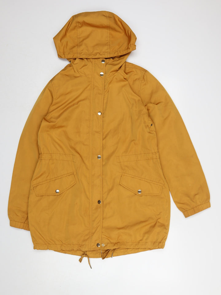 Forever 21 Women's Yellow Hooded Parka Jacket Size S