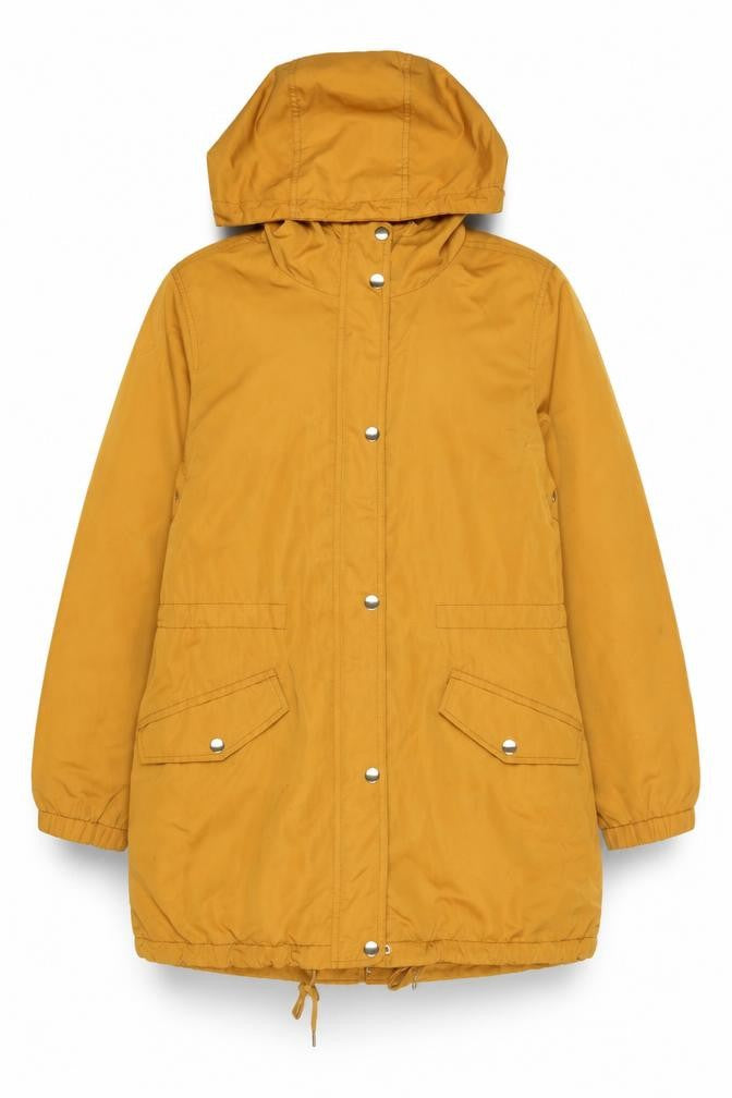 Forever 21 Women's Yellow Hooded Parka Jacket Size S