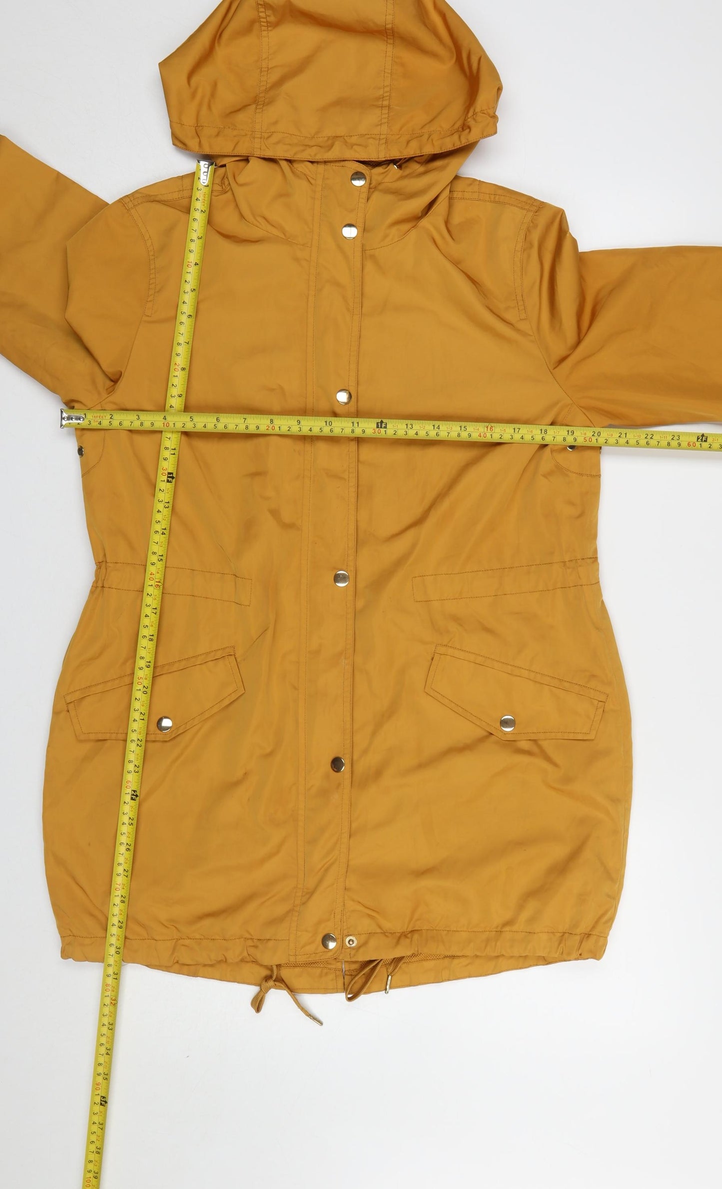 Forever 21 Women's Yellow Hooded Parka Jacket Size S