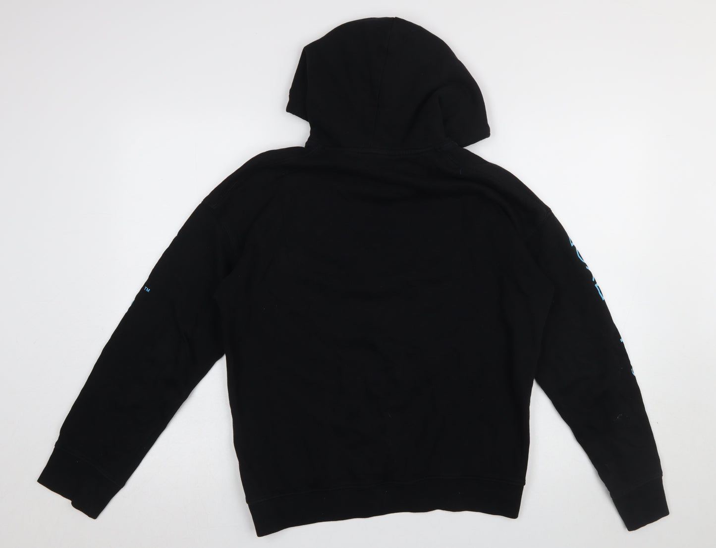 H&M Boys Black PlayStation Pullover Hoodie 14 Years Graphic Print Cotton Blend