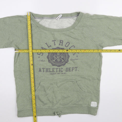Saltrock Womens Green Size 12 Pullover Sweatshirt Cotton Crew Neck
