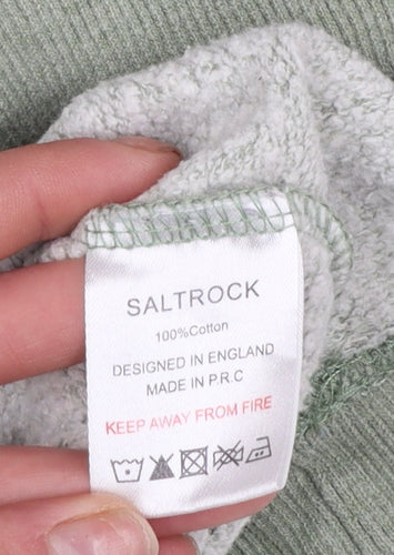 Saltrock Womens Green Size 12 Pullover Sweatshirt Cotton Crew Neck