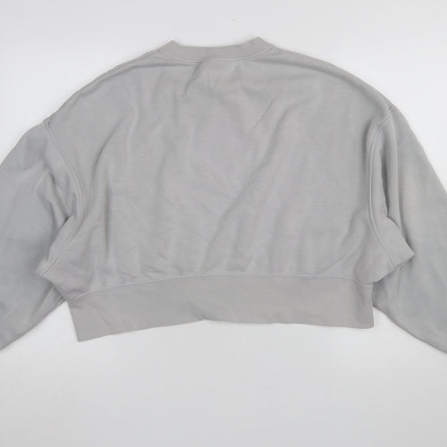 Nike Women Grey XS Loose Fit Crew Neck Sweatshirt Pullover