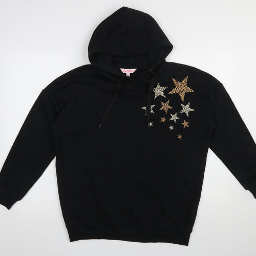 Board Angels Women Black Size 10 Pullover Hoodie with Star Accents