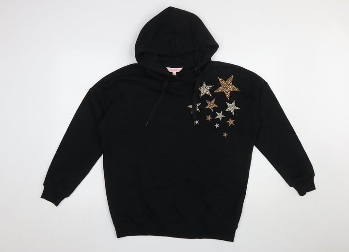 Board Angels Women Black Size 10 Pullover Hoodie with Star Accents