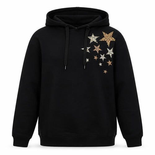 Board Angels Women Black Size 10 Pullover Hoodie with Star Accents