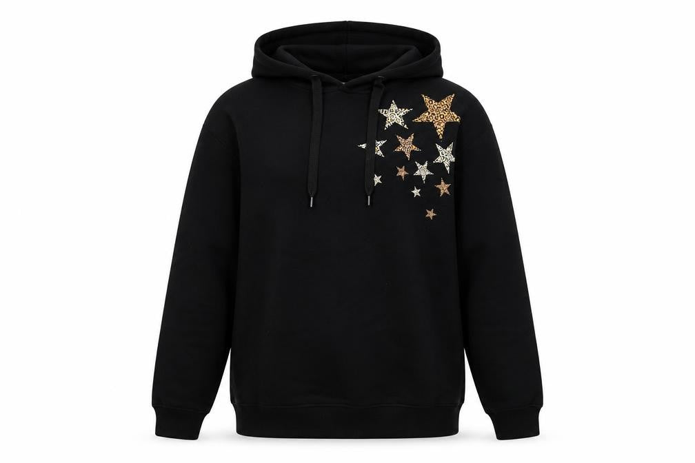 Board Angels Women Black Size 10 Pullover Hoodie with Star Accents