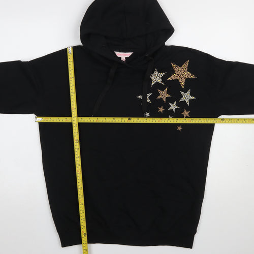 Board Angels Women Black Size 10 Pullover Hoodie with Star Accents