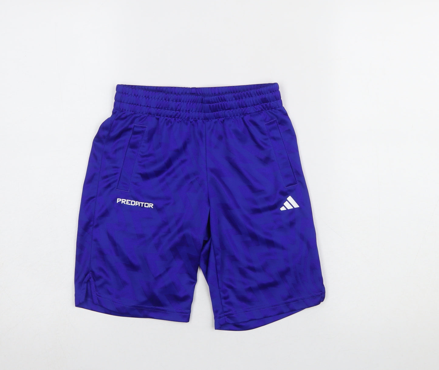 Adidas Boys Blue Predator Athletic Football Shorts 9-10 Years