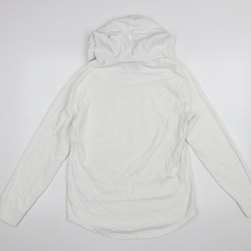 Abercrombie & Fitch Women's White XS Pullover Hoodie Cotton Long Sleeve