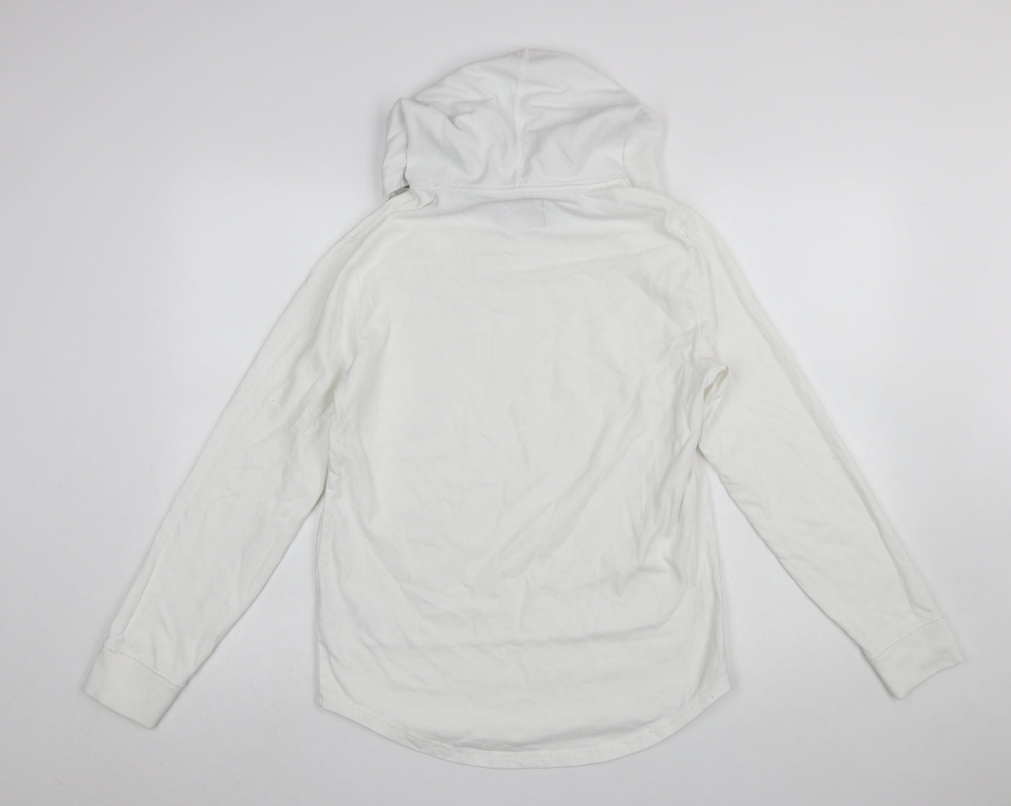 Abercrombie & Fitch Women's White XS Pullover Hoodie Cotton Long Sleeve
