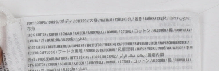 Abercrombie & Fitch Women's White XS Pullover Hoodie Cotton Long Sleeve