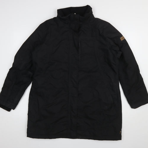 Regatta Women's Black Waterproof Long Parka Coat Size 16