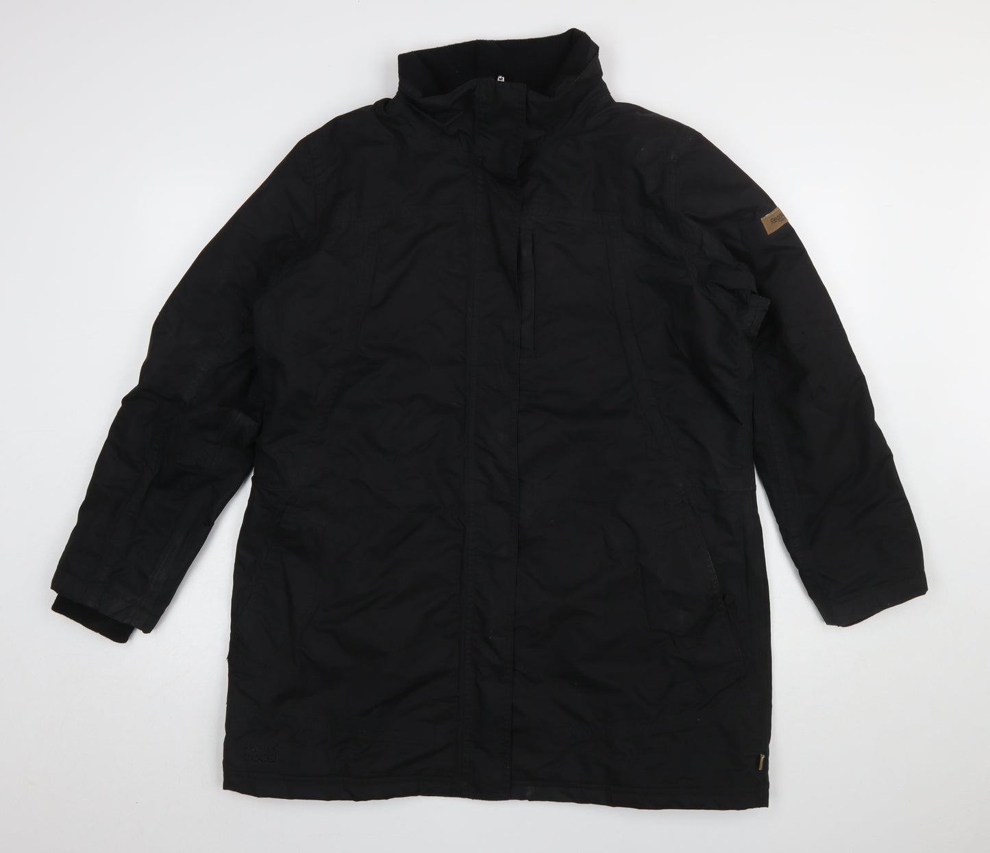 Regatta Women's Black Waterproof Long Parka Coat Size 16