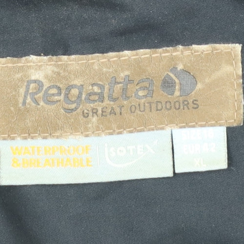 Regatta Women's Black Waterproof Long Parka Coat Size 16