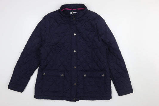 Dash Women's Blue Quilted Mid-Length Jacket Size 20