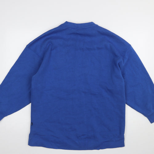 Peacocks Sport Blue Cotton Blend Women's Pullover Sweatshirt L