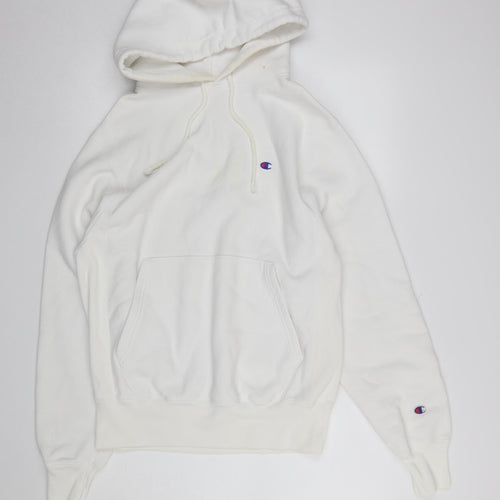 Champion Womens White Reverse Weave Pullover Hoodie Small