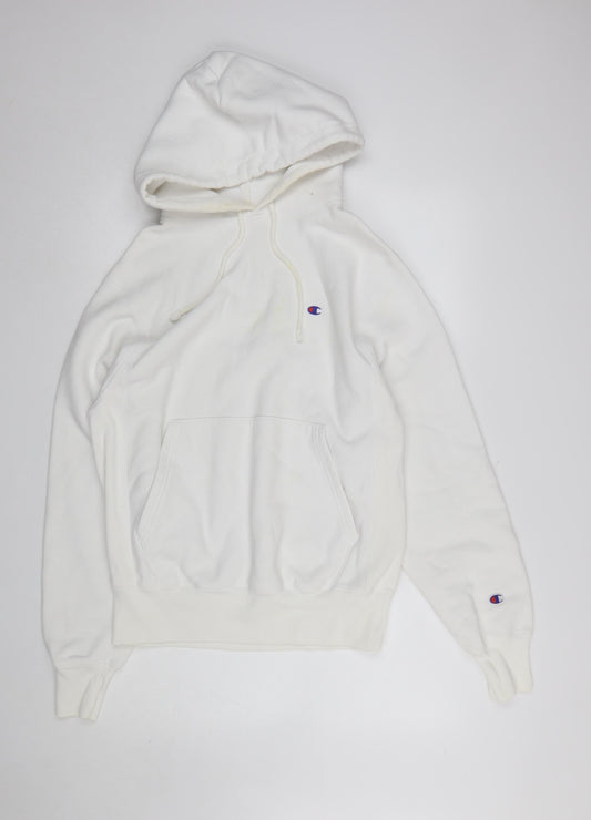 Champion Womens White Reverse Weave Pullover Hoodie Small