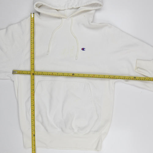 Champion Womens White Reverse Weave Pullover Hoodie Small