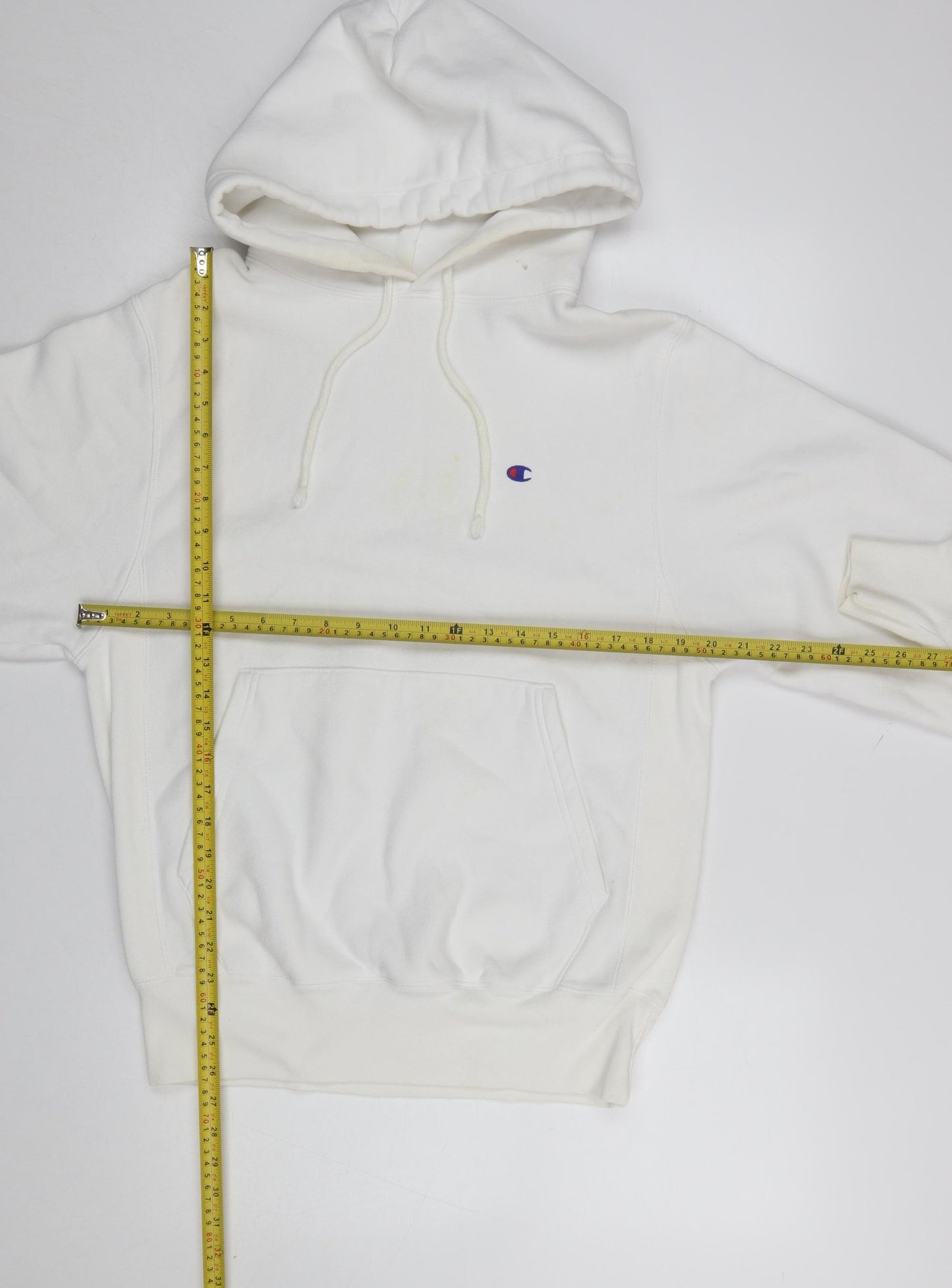 Champion Womens White Reverse Weave Pullover Hoodie Small