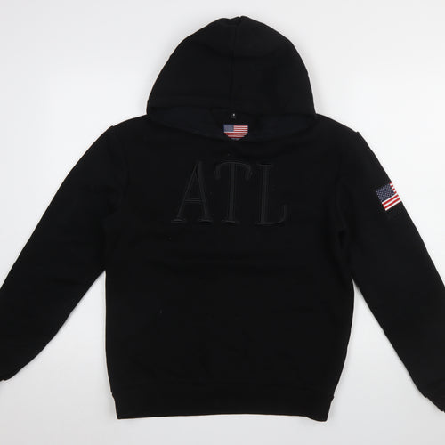 Above The Law Men's Black Pullover Hoodie Size S Embroidered USA Flag