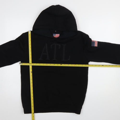 Above The Law Men's Black Pullover Hoodie Size S Embroidered USA Flag
