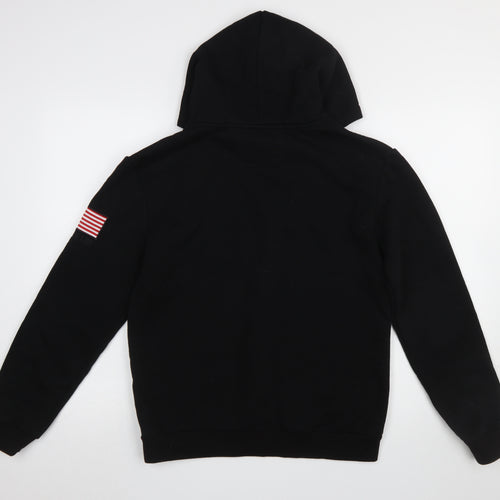 Above The Law Men's Black Pullover Hoodie Size S Embroidered USA Flag