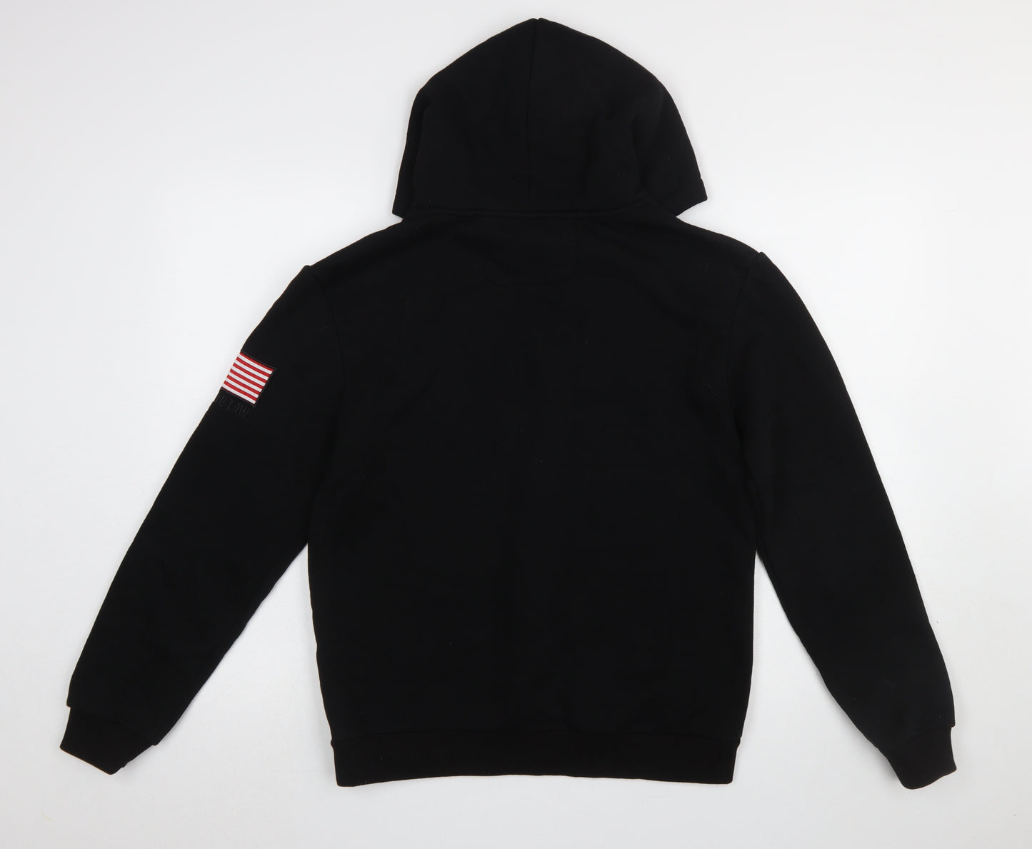 Above The Law Men's Black Pullover Hoodie Size S Embroidered USA Flag