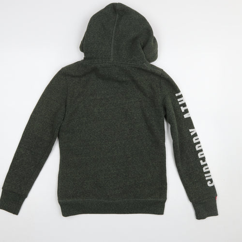 Superdry Women’s Green Pullover Hoodie UK 8 Track & Field Logo