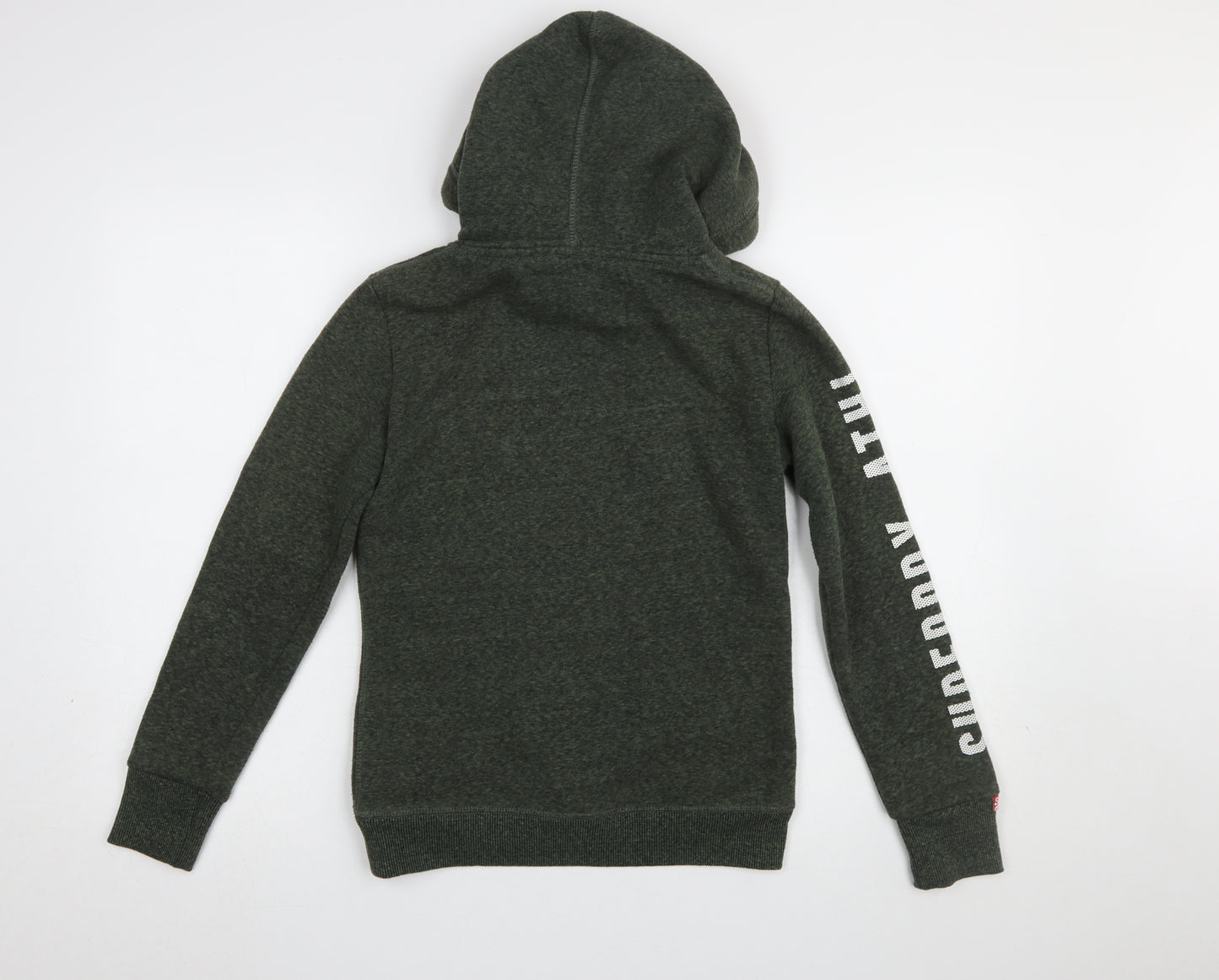 Superdry Women’s Green Pullover Hoodie UK 8 Track & Field Logo