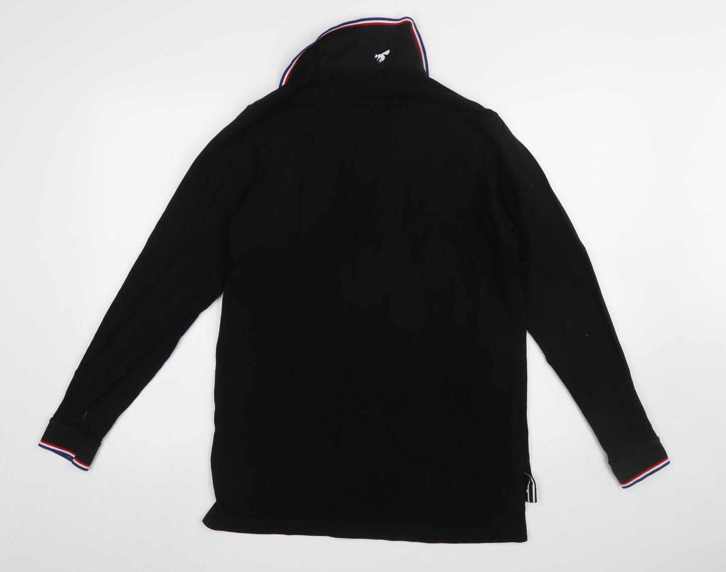 Abuze London Men's Black Long Sleeve Polo Shirt Size S