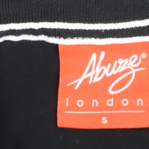 Abuze London Men's Black Long Sleeve Polo Shirt Size S