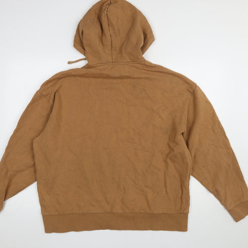 Collusion Women’s Brown Pullover Hoodie UK 8 Cotton Casual Sweatshirt