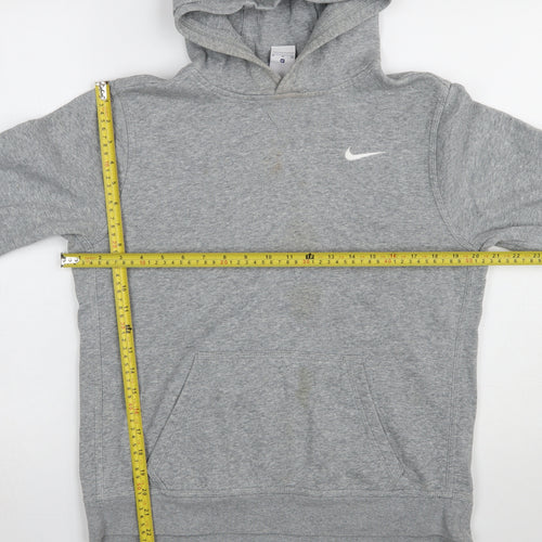 Nike Boys Grey Pullover Hoodie XL 13-15 Years Cotton Fleece Sweatshirt