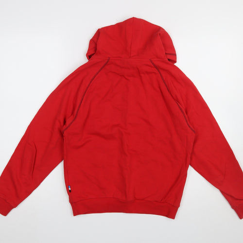 Speedo Boys Red Pullover Hoodie 10-12 Years Cotton Graphic Print