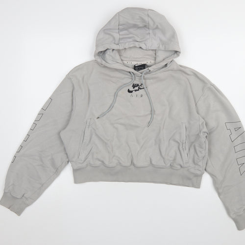 Nike Air Women's Grey Pullover Hoodie Small Relaxed Fit Logo