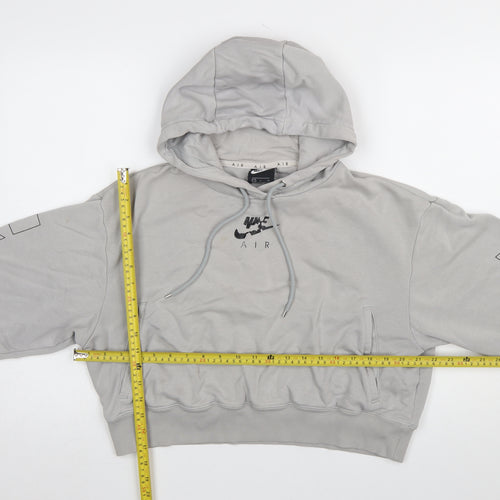 Nike Air Women's Grey Pullover Hoodie Small Relaxed Fit Logo
