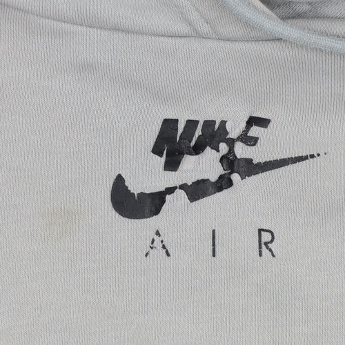 Nike Air Women's Grey Pullover Hoodie Small Relaxed Fit Logo