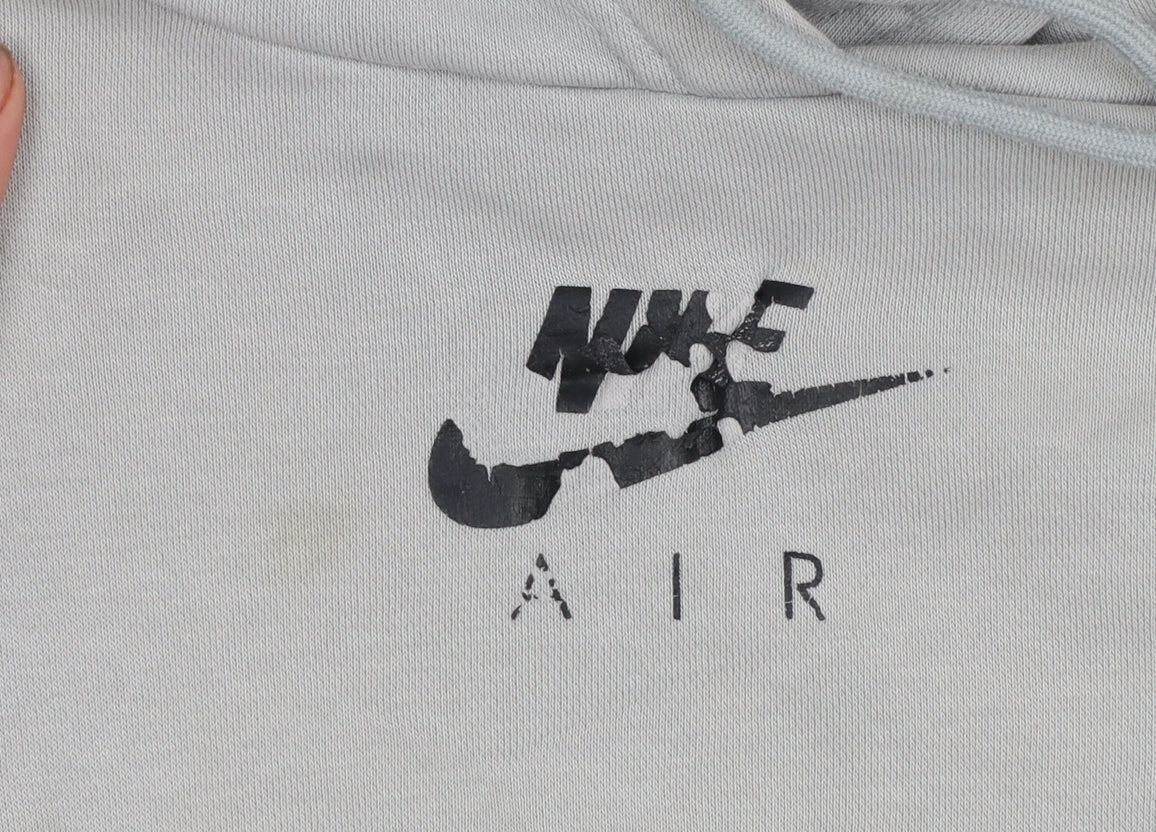 Nike Air Women's Grey Pullover Hoodie Small Relaxed Fit Logo