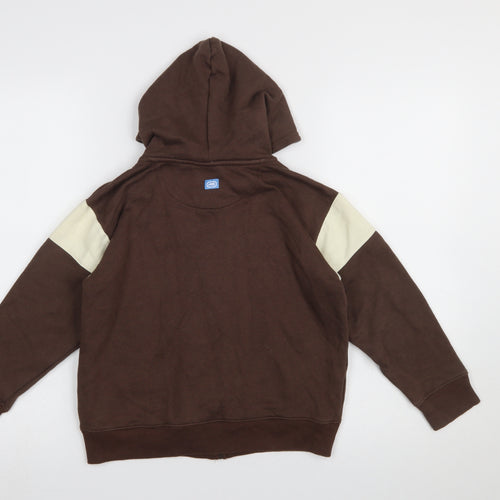 Ecko Unltd Boys Brown Full Zip Graphic Hoodie Size 6 Cotton Blend