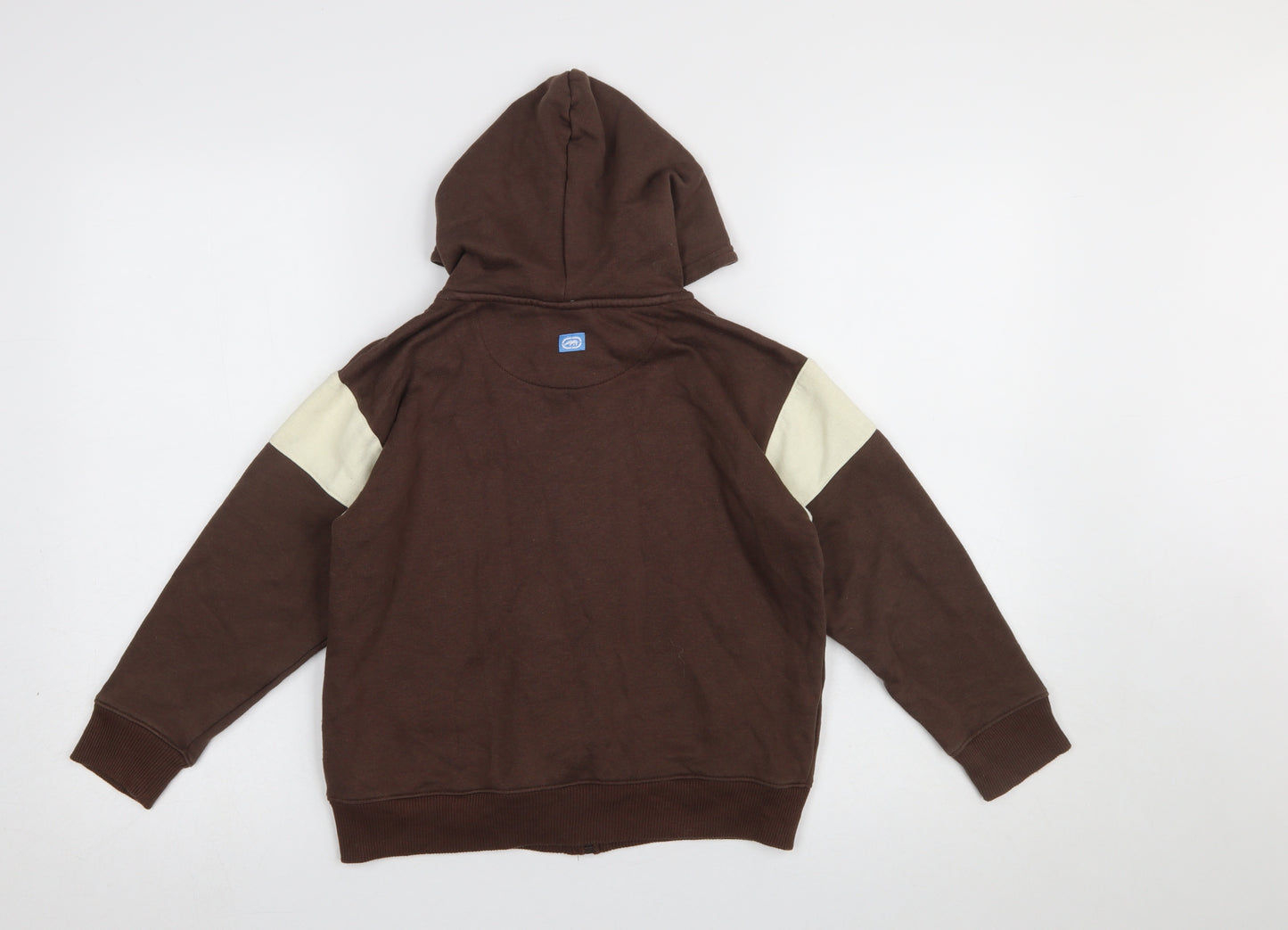 Ecko Unltd Boys Brown Full Zip Graphic Hoodie Size 6 Cotton Blend