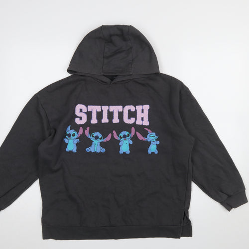 Disney Primark Girls Black Stitch Pullover Hoodie 12-13 Years
